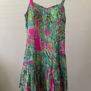Lilly Pulitzer Pink and Green Patterned Dress